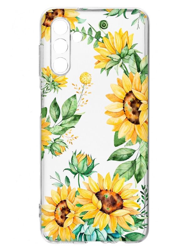 Прозорий чохол на Samsung Galaxy A54 5G / A546 :: Соняхи (принт 288)