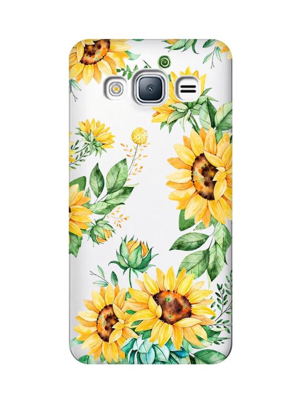 Прозорий чохол на Samsung Galaxy J3 2016 (J310) :: Соняхи (принт 288)