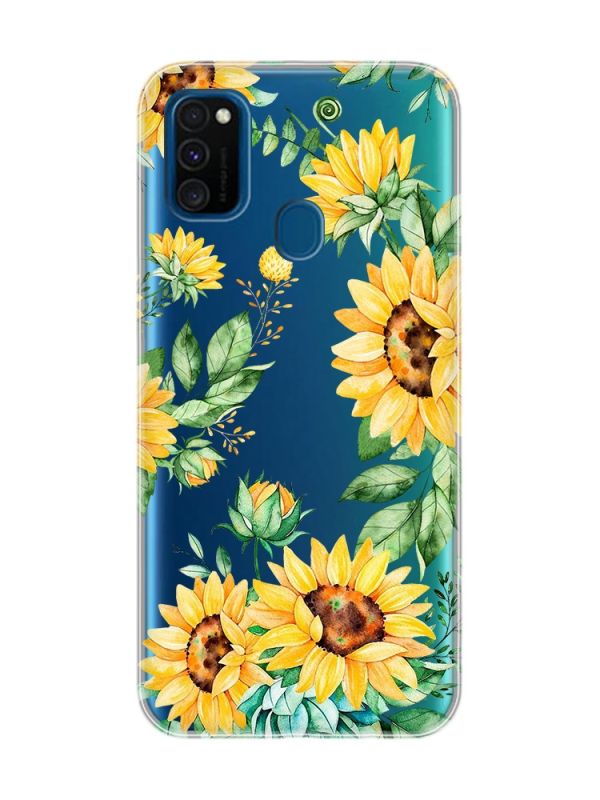 Прозорий чохол на Samsung Galaxy M30s/М21  :: Соняхи (принт 288)