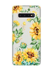 Прозорий чохол на Samsung Galaxy S10 :: Соняхи (принт 288)