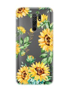 Прозорий чохол на Xiaomi Redmi 9 :: Соняхи (принт 288)