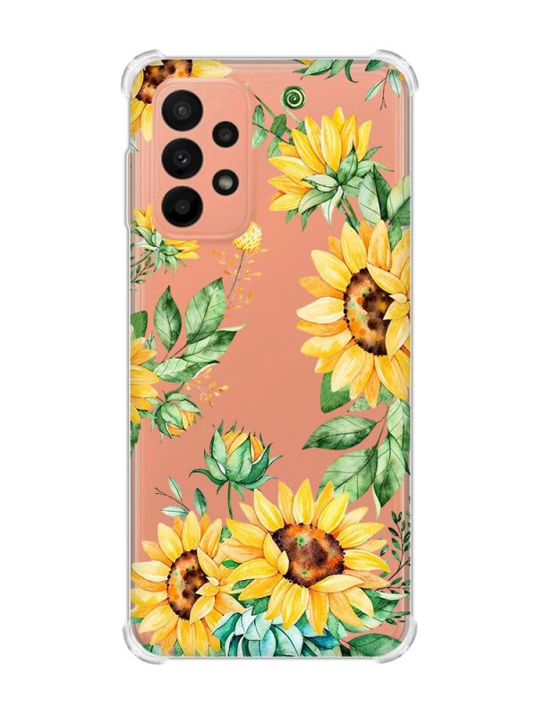 Чохол з потовщеними кутами на Samsung Galaxy A23 :: Соняхи (принт 288)