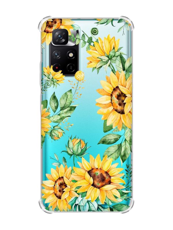 Чохол з потовщеними кутами на Xiaomi Redmi Note 11 4G :: Соняхи (принт 288)