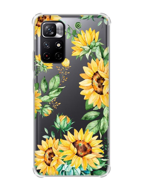 Чохол з потовщеними кутами на Xiaomi Redmi Note 11 5G :: Соняхи (принт 288)