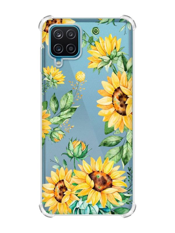 Чохол з потовщеними кутами на Samsung A12 4G :: Соняхи (принт 288)
