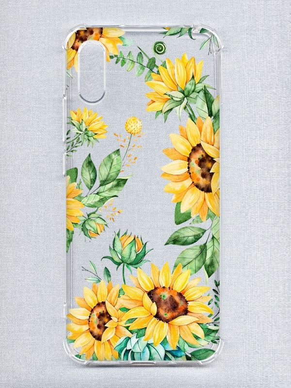 Чохол з потовщеними кутами на Xiaomi Redmi 9A :: Соняхи (принт 288)