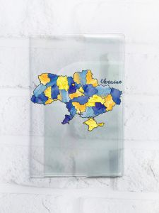 Обкладинка на паспорт книжечку :: Карта України (патріотичний принт 261)