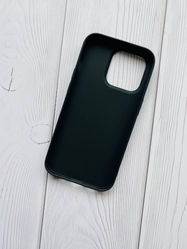 Силіконовий матовий чохол для Apple iPhone 14 Pro Чорний