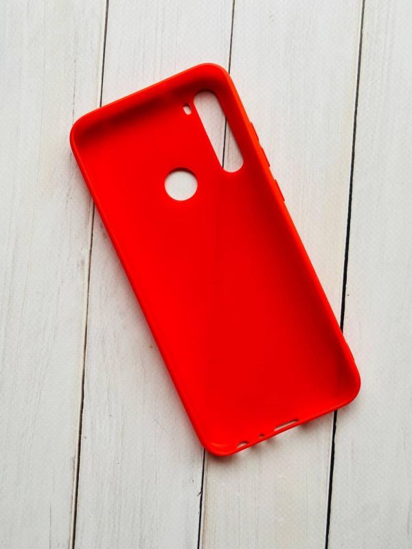 Силіконовий матовий чохол для Xiaomi Redmi Note 8T Червоний