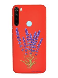 Матовий червоний чохол на Xiaomi Redmi Note 8T :: Лаванда (принт 28)
