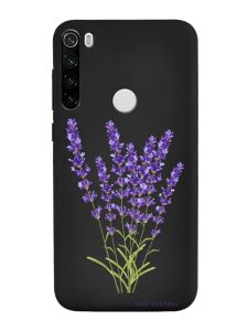 Матовий чорний чохол на Xiaomi Redmi Note 8T :: Лаванда (принт 28)