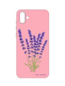 Матовий рожевий чохол на Samsung Galaxy A04 :: Лаванда (принт 28)