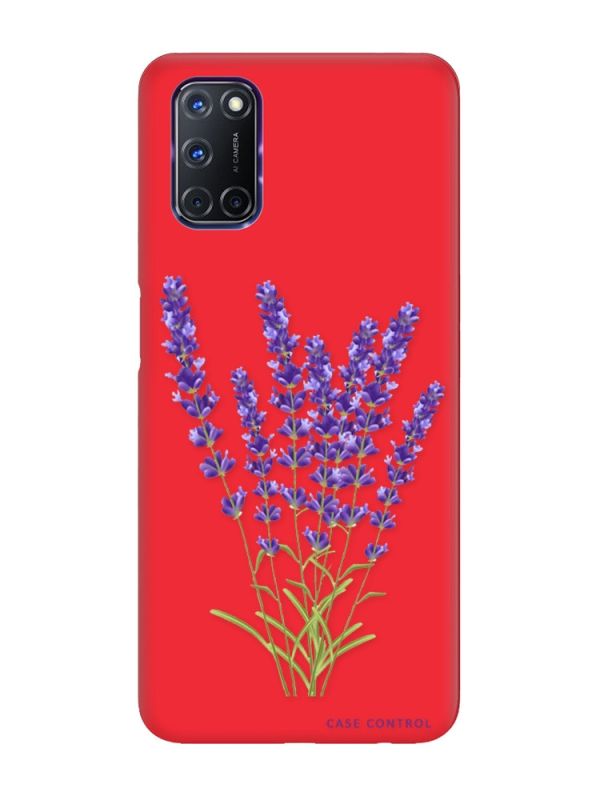 Матовий червоний чохол на Oppo A52/ A72/ A92 :: Лаванда (принт 28)