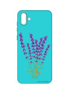 Матовий бірюзовий чохол на Samsung Galaxy A04 :: Лаванда (принт 28)