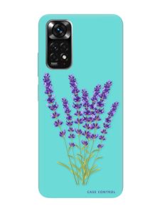Матовий бірюзовий чохол на Xiaomi Redmi Note 11 :: Лаванда (принт 28)