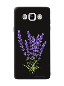 Матовий чорний чохол на Samsung Galaxy J7(2016) J710 :: Лаванда (принт 28)