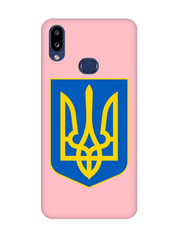Матовий рожевий чохол на Samsung Galaxy A10s (A107) :: Тризуб Україна (принт 256)