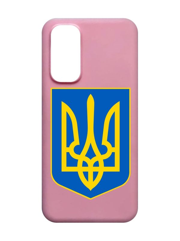 Матовий рожевий чохол на Xiaomi Redmi Note 11 4G :: Тризуб Україна (принт 256)