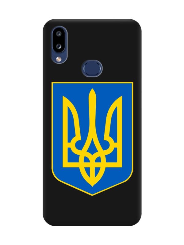 Матовий чорний чохол на Samsung Galaxy A10ѕ A107 :: Тризуб Україна (принт 256)