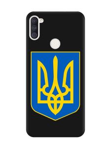 Матовий чорний чохол на Samsung Galaxy A11 :: Тризуб Україна (принт 256)