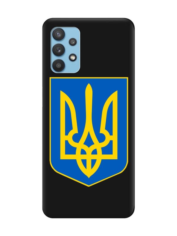 Матовий чорний чохол на Samsung Galaxy A32 :: Тризуб Україна (принт 256)