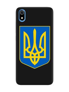 Матовий чорний чохол на Xiaomi Redmi 7A :: Тризуб Україна (принт 256)