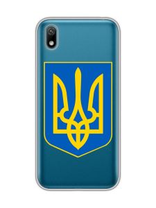 Прозорий чохол для Huawei Y5 2019 / Honor 8S :: Тризуб Україна (принт 256)