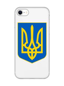 Прозорий чохол для iPhone 7, 8 :: Тризуб Україна (принт 256)