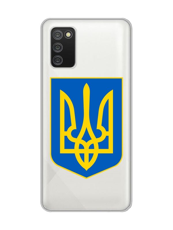 Прозорий чохол для Samsung Galaxy A02s :: Тризуб Україна (принт 256)