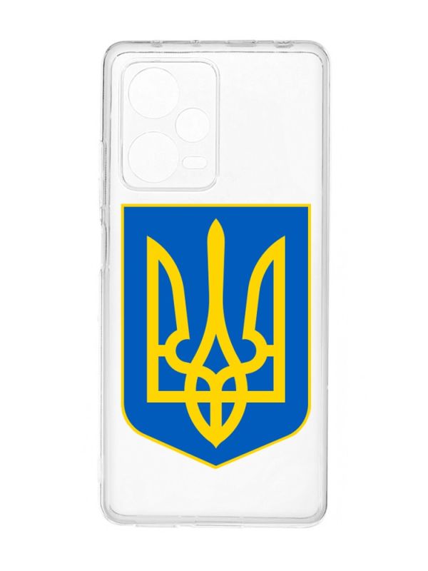 Прозорий чохол на Xiaomi Redmi Note 12 Pro 5G :: Тризуб Україна (принт 256)