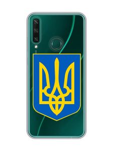 Прозорий чохол на Huawei Y6p :: Тризуб Україна (принт 256)