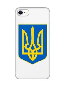 Прозорий чохол на iPhone SE 2020 :: Тризуб Україна (принт 256)