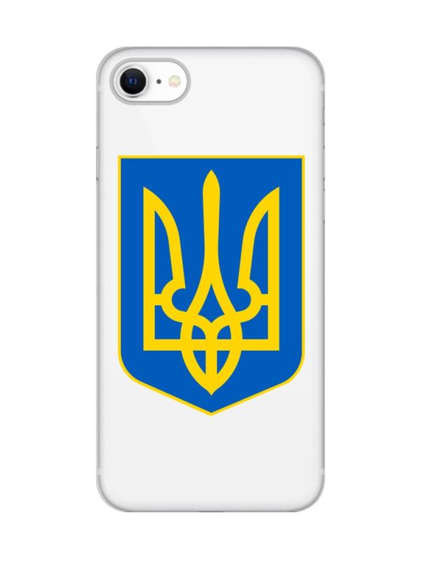 Прозорий чохол на iPhone SE 2020 :: Тризуб Україна (принт 256)