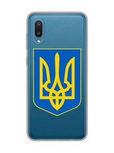 Прозорий чохол на Samsung Galaxy A02/A022 (2021) :: Тризуб Україна (принт 256)