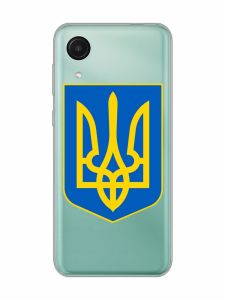 Прозорий чохол на Samsung Galaxy A03 Core / A032 :: Тризуб Україна (принт 256)