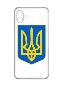 Прозорий чохол на Samsung Galaxy A04e/A042 :: Тризуб Україна (принт 256)