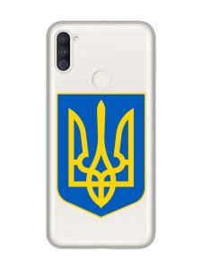 Прозорий чохол на Samsung Galaxy A11 :: Тризуб Україна (принт 256)