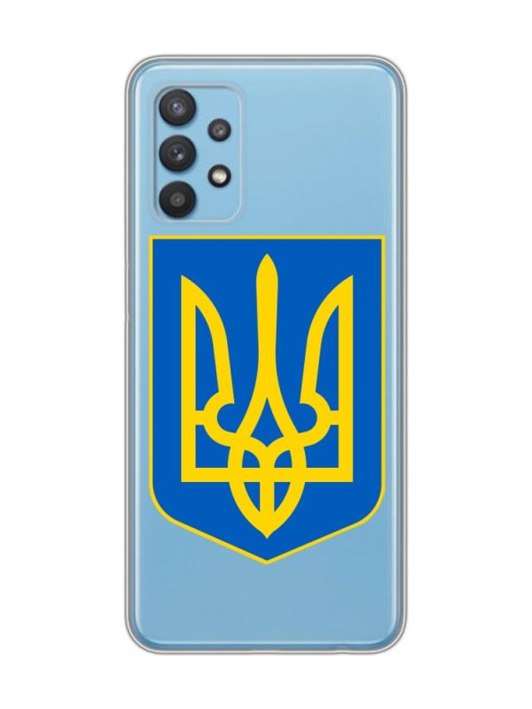 Прозорий чохол на Samsung Galaxy A32 :: Тризуб Україна (принт 256)