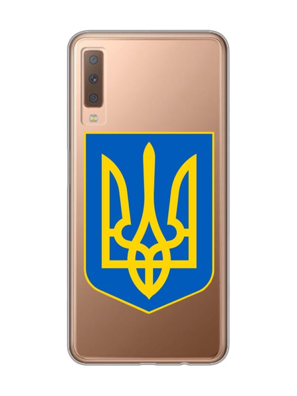 Прозорий чохол на Samsung Galaxy A7(2018) A750 :: Тризуб Україна (принт 256)