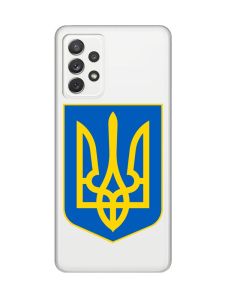 Прозорий чохол на Samsung Galaxy A72/A725 :: Тризуб Україна (принт 256)