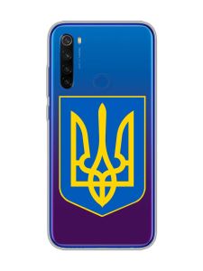 Прозорий чохол на Xiaomi Redmi Note 8T :: Тризуб Україна (принт 256)