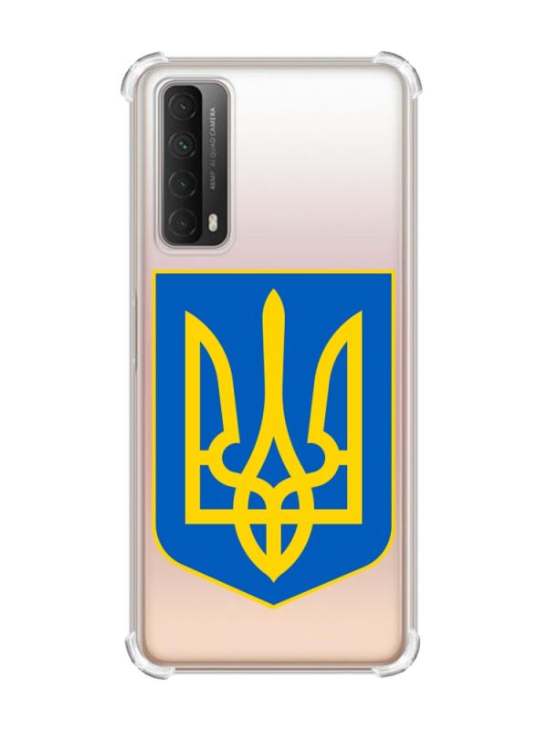 Чохол з потовщеними кутами на Huawei P Smart 2021 :: Тризуб Україна (принт 256)