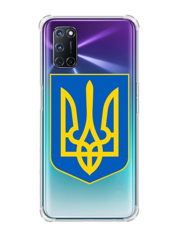 Чохол з потовщеними кутами на Oppo A52/A72/A92 :: Тризуб Україна (принт 256)