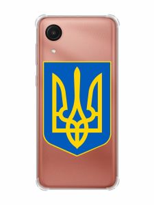 Чохол з потовщеними кутами на Samsung Galaxy A03 Core/A032 :: Тризуб Україна (принт 256)