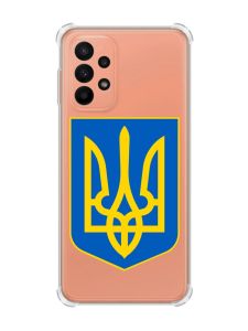 Чохол з потовщеними кутами на Samsung Galaxy A23 :: Тризуб Україна (принт 256)