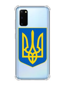 Чохол із потовщеними кутами на Samsung Galaxy S20 Plus :: Тризуб Україна (принт 256)