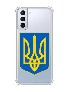 Чохол з потовщеними кутами на Samsung Galaxy S21 (G991) :: Тризуб Україна (принт 256)