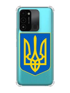 Чохол з потовщеними кутами на TECNO Spark Go 2022 :: Тризуб Україна (принт 256)