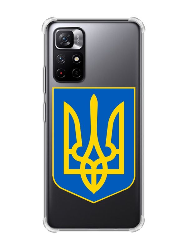 Чохол з потовщеними кутами на Xiaomi Redmi Note 11 5G :: Тризуб Україна (принт 256)