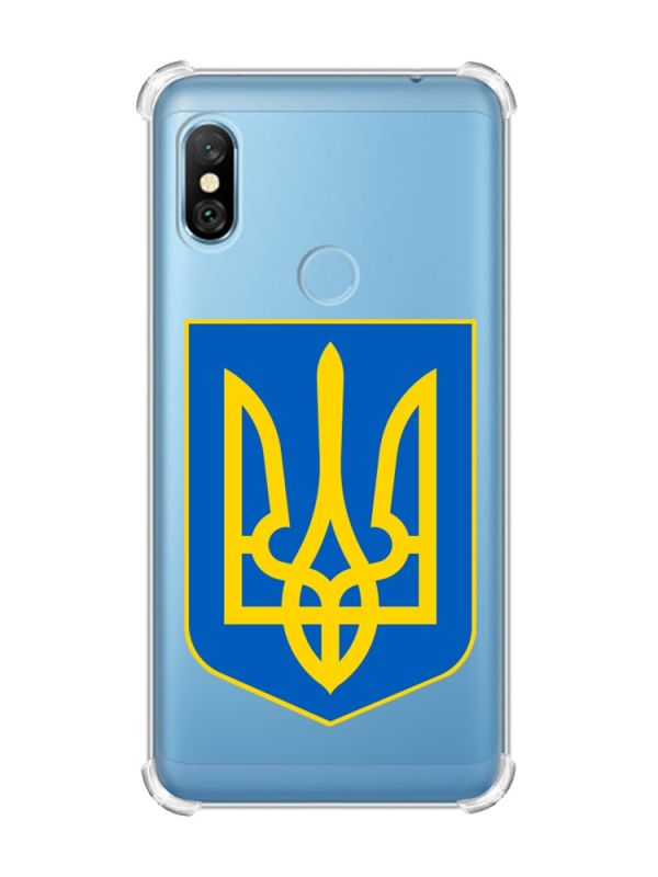 Чохол з потовщеними кутами на Xiaomi Redmi Note 6 Pro :: Тризуб Україна (принт 256)